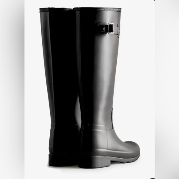 Hunter Women's‎ black Refined Tall Rain Boots size 10 brand new - Picture 4 of 5